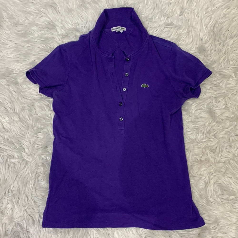 Purple Authentic Lacoste Polo Shirt